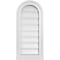 Ekena Millwork Round Top Surface Mount PVC Gable Vent: Functional, w/ 2"W x 2"P Brickmould Sill Frame, 12"W x 26"H GVPRT12X2603SF - alternate 1